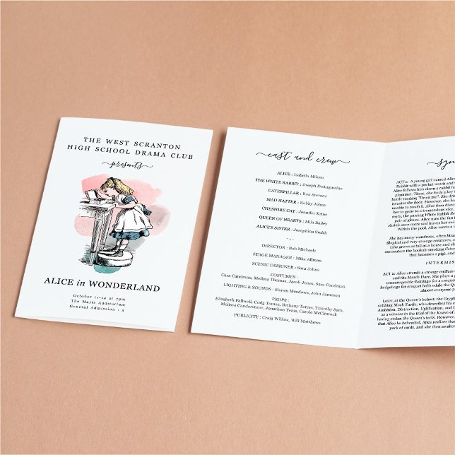 Schulspiel oder Theaterstück Playbill / Programm Flyer (Von Creator hochgeladen)