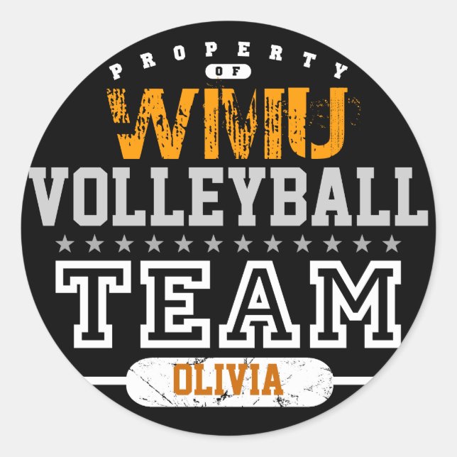 Schulsportteam Runder Aufkleber (Vorderseite)