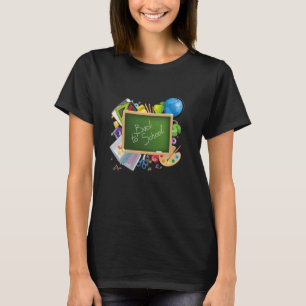 Schulstart Tafelbedarf für Schüler an T-Shirt