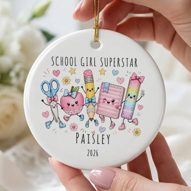 Schulsternchen personalisierter Weihnachtsschmuck (Von Creator hochgeladen)