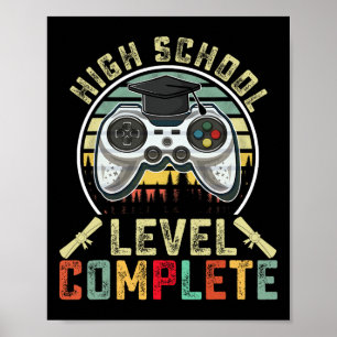 Schulstufe - Abschluss-Geschenk der Gamer School Poster