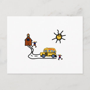 Schulszene Postkarte