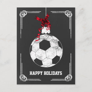 Schultafel-Fußballspieler-Weihnachtskarten Feiertagspostkarte