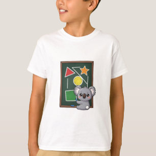 Schultafel Koala Lernen Formen Kinder T-Shirt