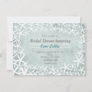 Schultafel Kreide Vintage Strand Seestern Einladun Einladung