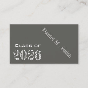 Schultafel-Look 2026 - Abschluss-Name-Karte Visitenkarte