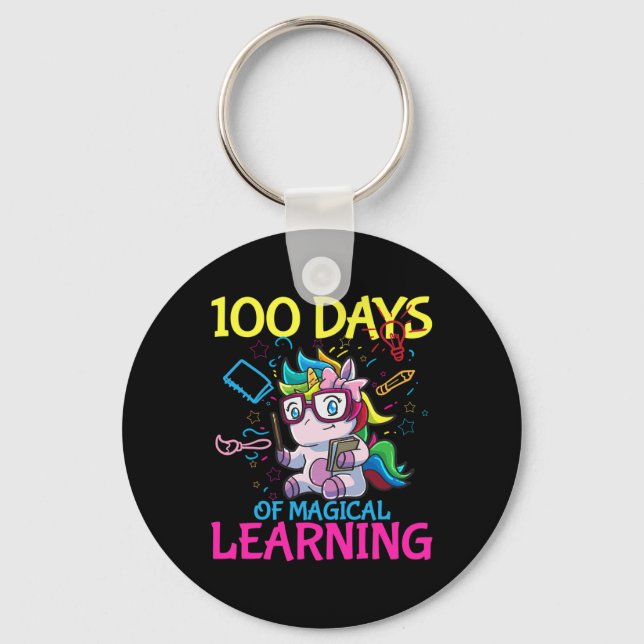 Schultag 100 Tage 1 Schlüsselanhänger (Vorderseite)