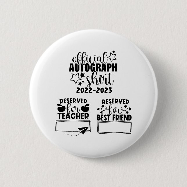 Schultag 2022-2023 Autografischer Abschluss Button (Vorderseite)