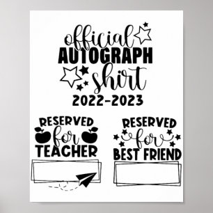 Schultag 2022-2023 Autografischer Abschluss Poster