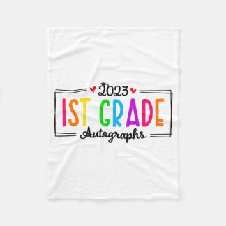 Schultag 2023 Autograph 1st Grade Abschluss Fleecedecke