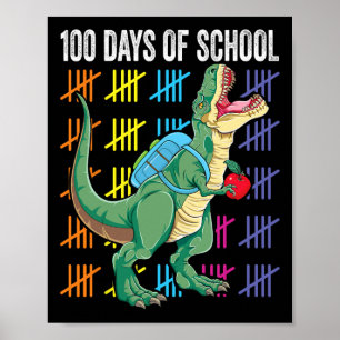 Schultag für Kleinkinder T-rex Poster