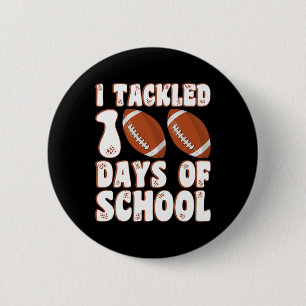 Schultag ich habe 100 Tage Schuljungen angerechnet Button