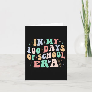 Schultag Kind in meinen 100 Schultagen Karte