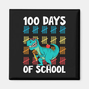 Schultag Lehrer Kinder Jungen Dino Happy 100 Da Magnet