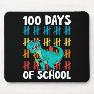 Schultag Lehrer Kinder Jungen Dino Happy 100 Da Mousepad