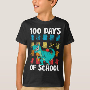 Schultag Lehrer Kinder Jungen Dino Happy 100 Da T-Shirt