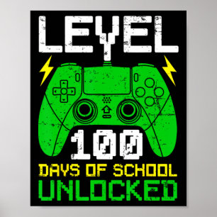 Schultag Mädchen Kinder 100 Tage Schule 1 Poster