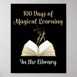 Schultag Magische Bibliothek Lernabenteuer Poster