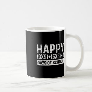 Schultag Mathematiklehrer Student Vintag Kaffeetasse