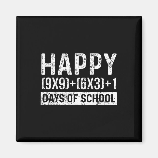 Schultag Mathematiklehrer Student Vintag Magnet (Vorne)