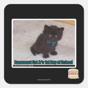 Schultag Quadratischer Aufkleber