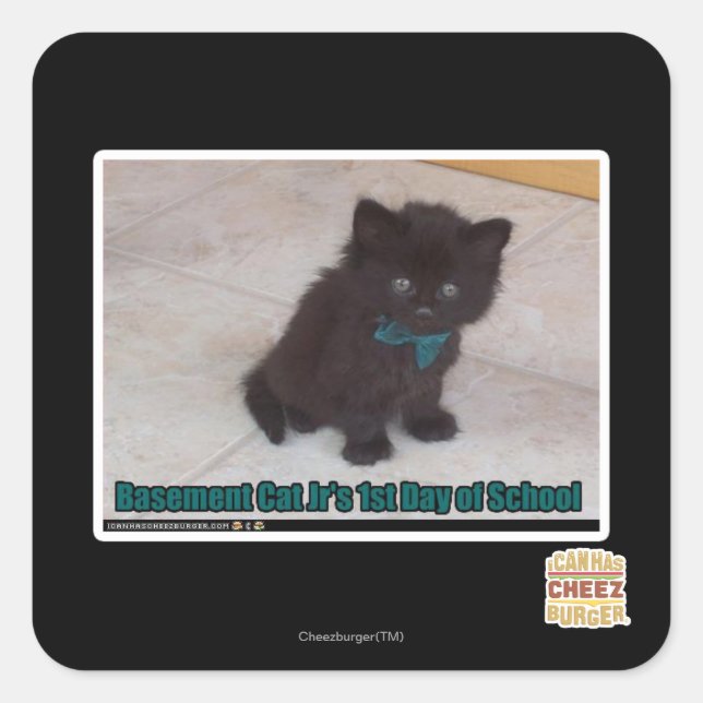 Schultag Quadratischer Aufkleber (Vorderseite)