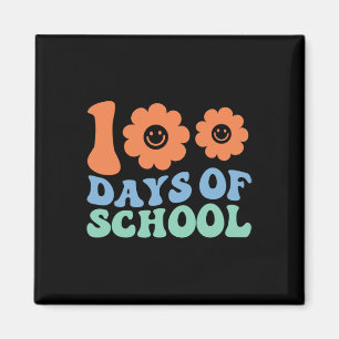 Schultage 70er Retro Groovy Lehrer Student Magnet
