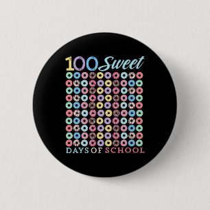 Schultage Donut Niedlich 100. Schultag Button