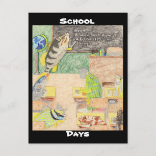 Schultage Postkarte