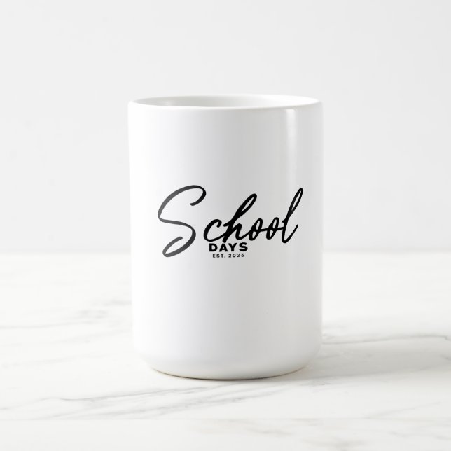 Schultage Zurück zur Schule Design Kaffeetasse (Mittel)