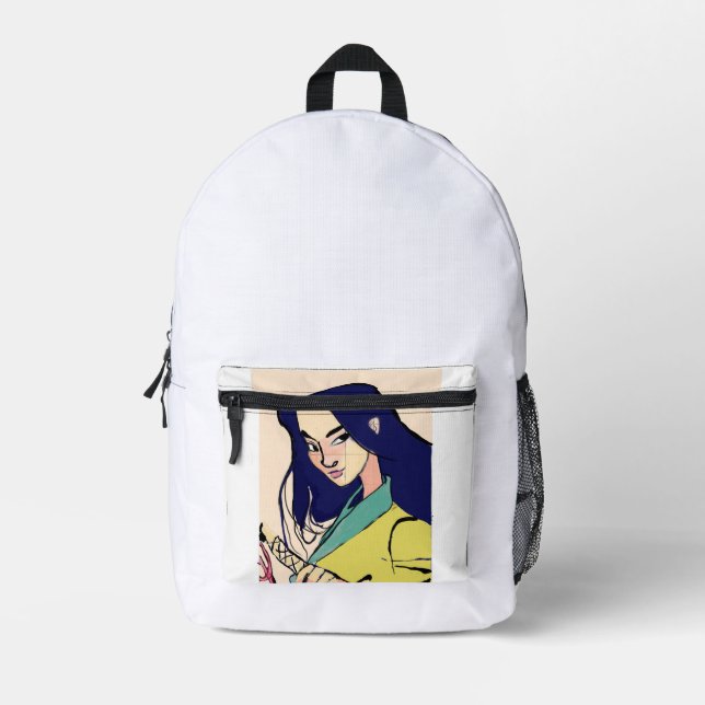Schultasche. Bedruckter Rucksack (Vorderseite)