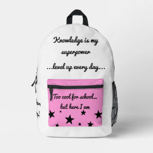 Schultasche für Sterne und Quotes Bedruckter Rucksack