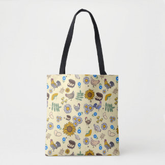Schulter-Tasche in einem Hinterhof-Hühnerstall