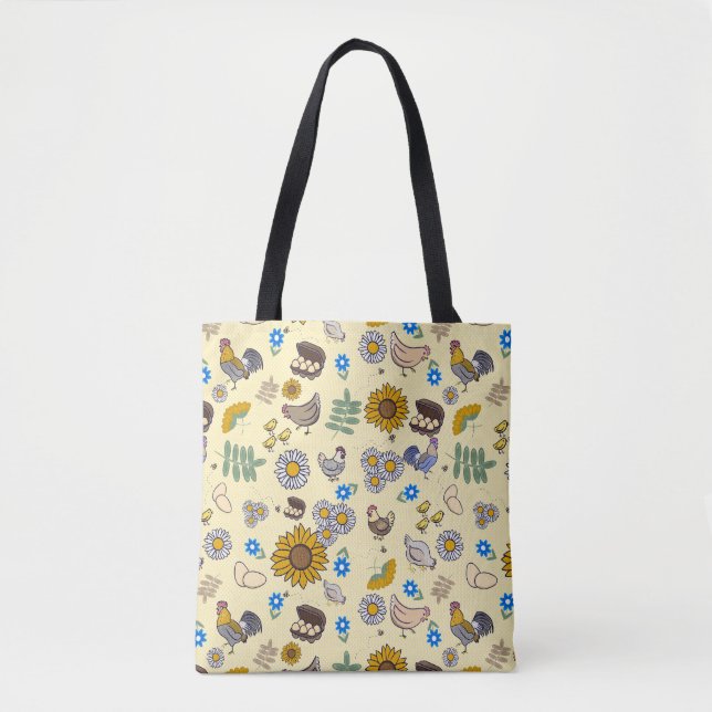 Schulter-Tasche in einem Hinterhof-Hühnerstall (Vorderseite)