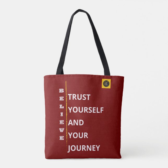 Schulter-Tote-Bag - Believe Vibe (Rückseite)