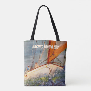 Schulter-Tote-Tasche - Segelboot-Rennen