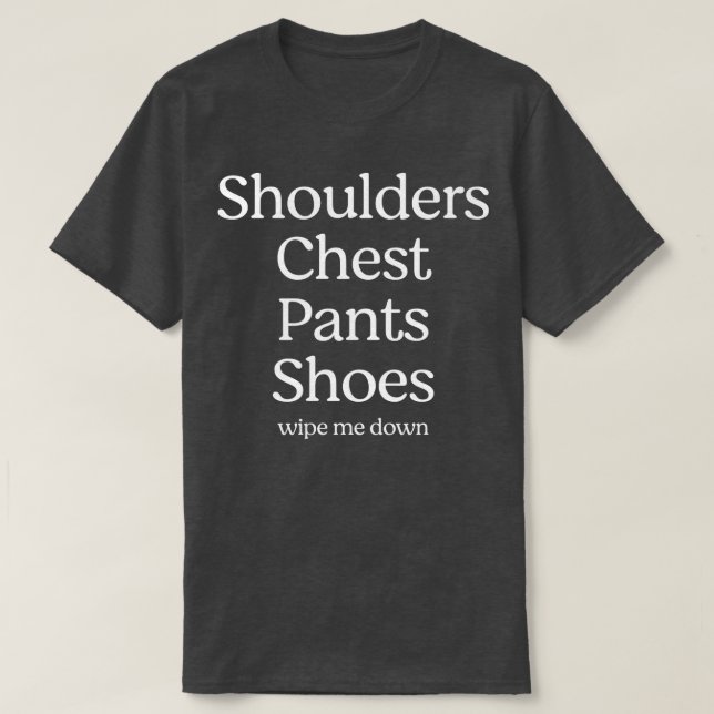 Schultern Brustschwärme Schuhe T-Shirt (Design vorne)