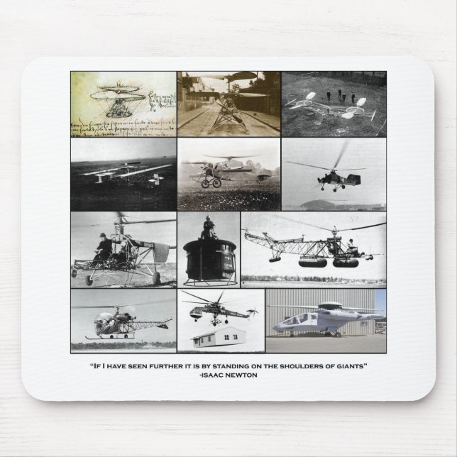 Schultern von Riesen Hubschrauber Mousepad (Vorne)