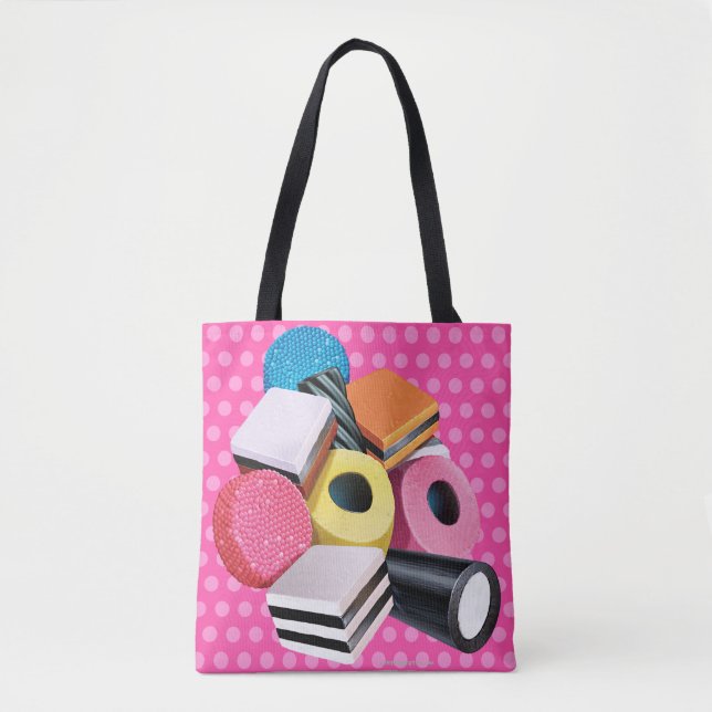 Schultertasche. Candy Allsorts kaskadierte Pinks (Vorderseite)