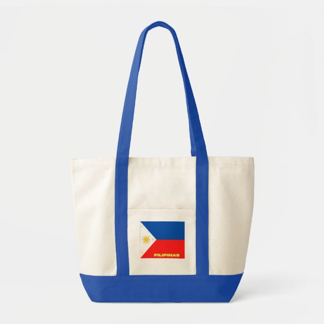 Schultertasche mit philippinischer Flagge bedruckt Tragetasche (Vorne)