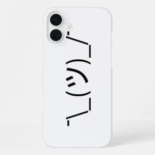 Schulterzucken-Emoticon ¯\_(ツ)_/¯ Japanisches Kaom iPhone 16 Plus Hülle