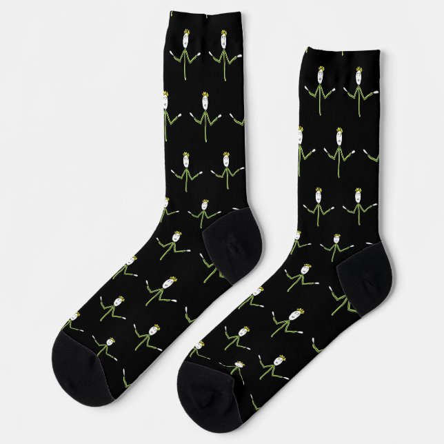 Schulterzuckender Stockmann Socken (Linkes Detail)