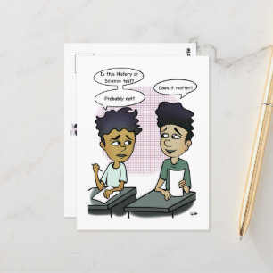 Schultest Funny Postcard Postkarte