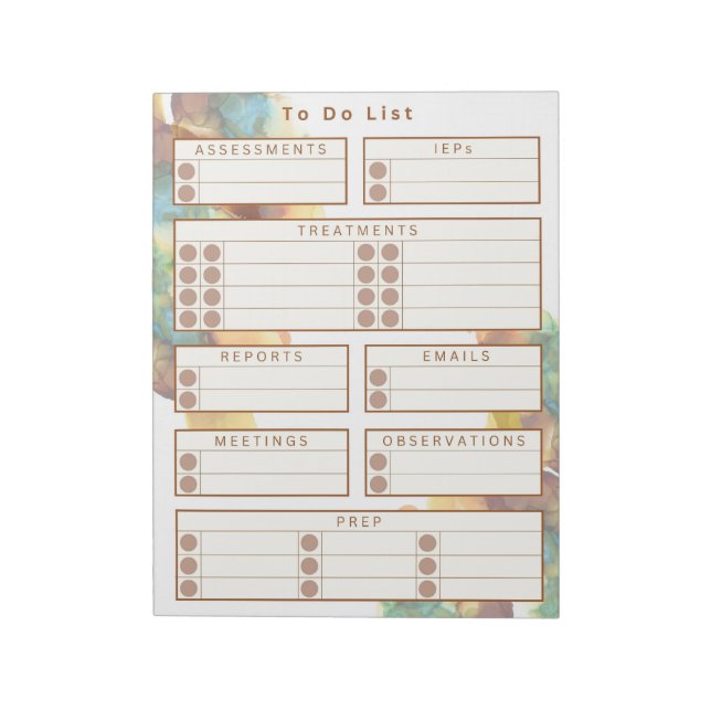 Schultherapeut für Notepad - Aquarellfarben Notizblock (Rotiert)