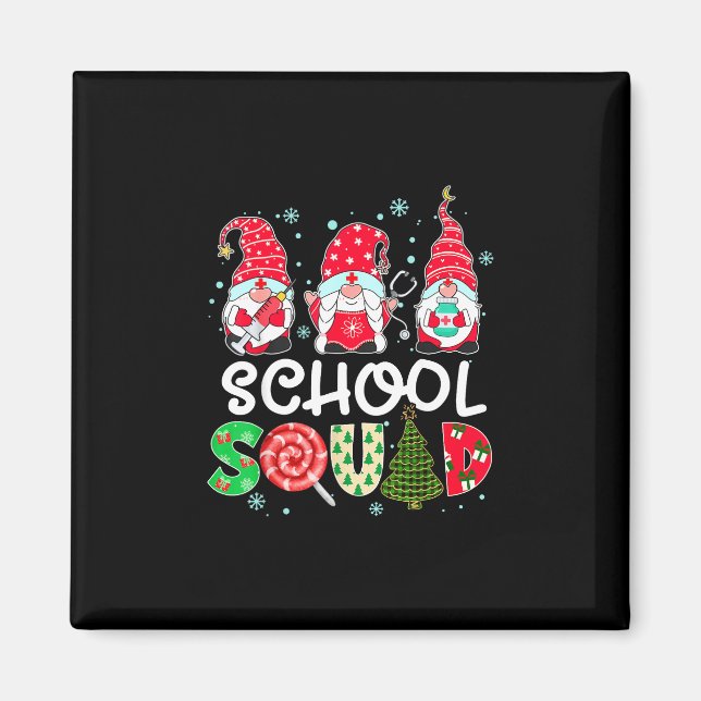 Schultrupp Zwergenkrankenschwester Stethoskop Weih Magnet (Vorne)