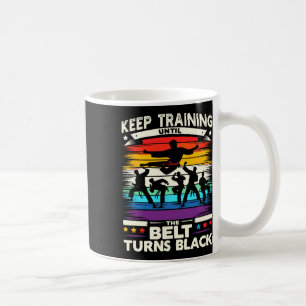 Schulung behalten, bis der Gürtel zu Black Karate  Kaffeetasse