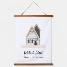 Schulung für Ärzte im Custom House Wandteppich Mit Holzrahmen