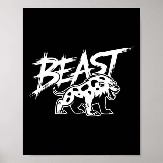 Schulung zur Bodybuilding von Beast Gym Fitness Poster (Vorne)