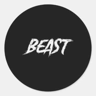 Schulung zur Bodybuilding von Beast Gym Fitness Runder Aufkleber