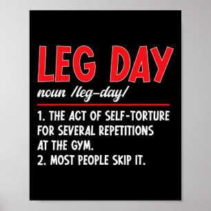 Schulungen zur Fitness von Leg Day Definition Poster